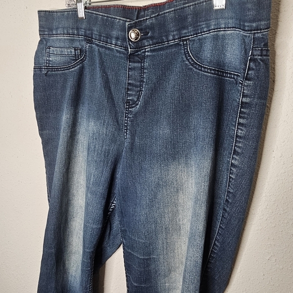 Lane Bryant Jegging Legging Style‎ Womens Jeans Size 16 Dark Blue Slim Pull On - Picture 3 of 9